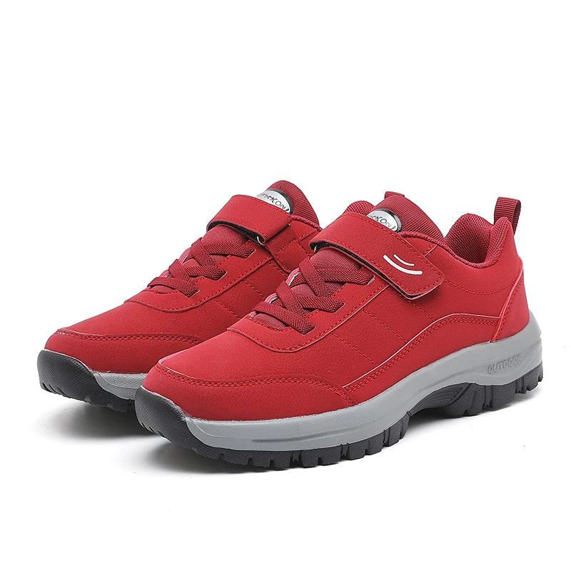 ZULIWAGN Men's Chunky Outdoor Sneakers | Durable Walking Shoes Men's Chunky Sneakers Axl 36 red