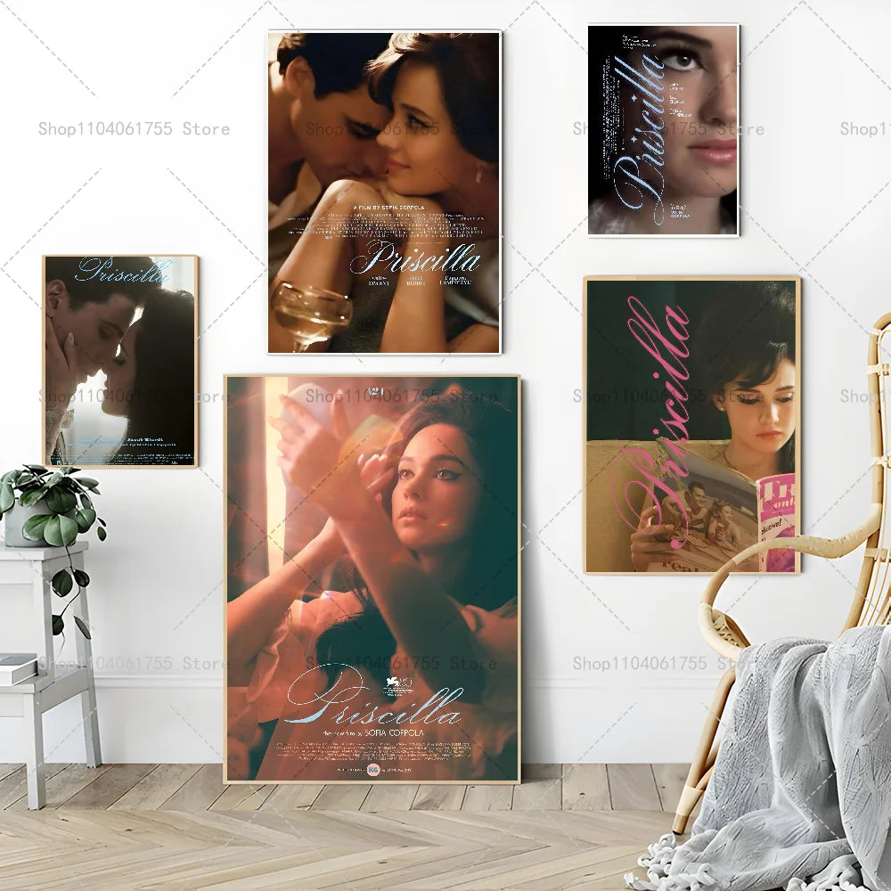 Priscilla Movie Poster Self-Adhesive Waterproof Wall Sticker Movie Poster Sticker Axl