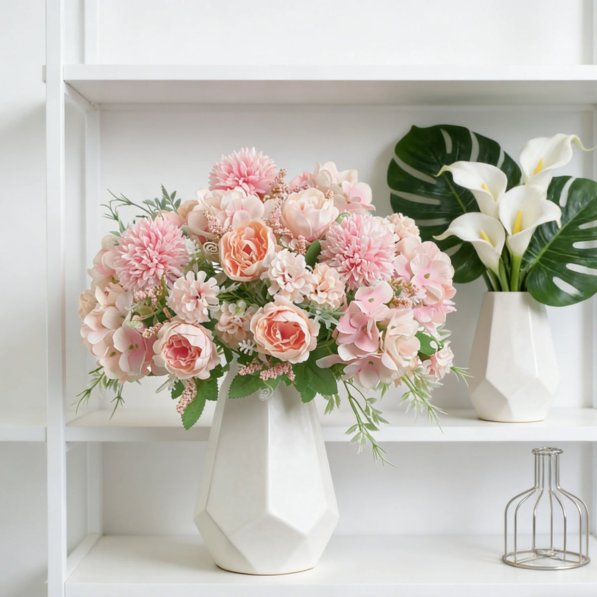 Silk Peony Hydrangea Artificial Flower Bouquet | Wedding & Home Artificial Flower Bouquet Axl