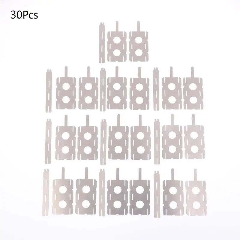 30 Pcs 18650 Nickel Sheets for Battery Spot Welding | 5 Sets Battery Nickel Strips Axl A1