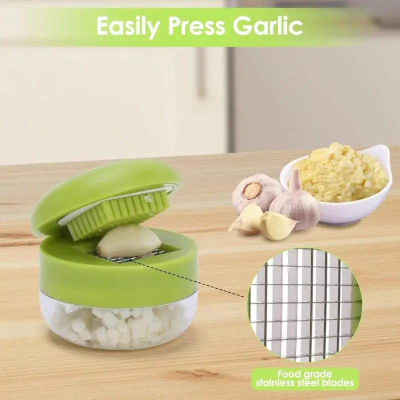 Manual Garlic Press Mincer with Storage Case | 3-in-1 Tool Garlic Press Mincer Axl