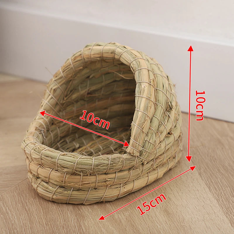 Hand Woven Grass Bird Nest for Parrots & Small Birds Bird Breeding Nest Axl A1