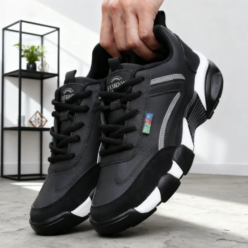 ZULIWAGN Men's Anti-Slip Rebound Sneakers | Breathable Walking Shoes Men's Sneakers Axl black 40