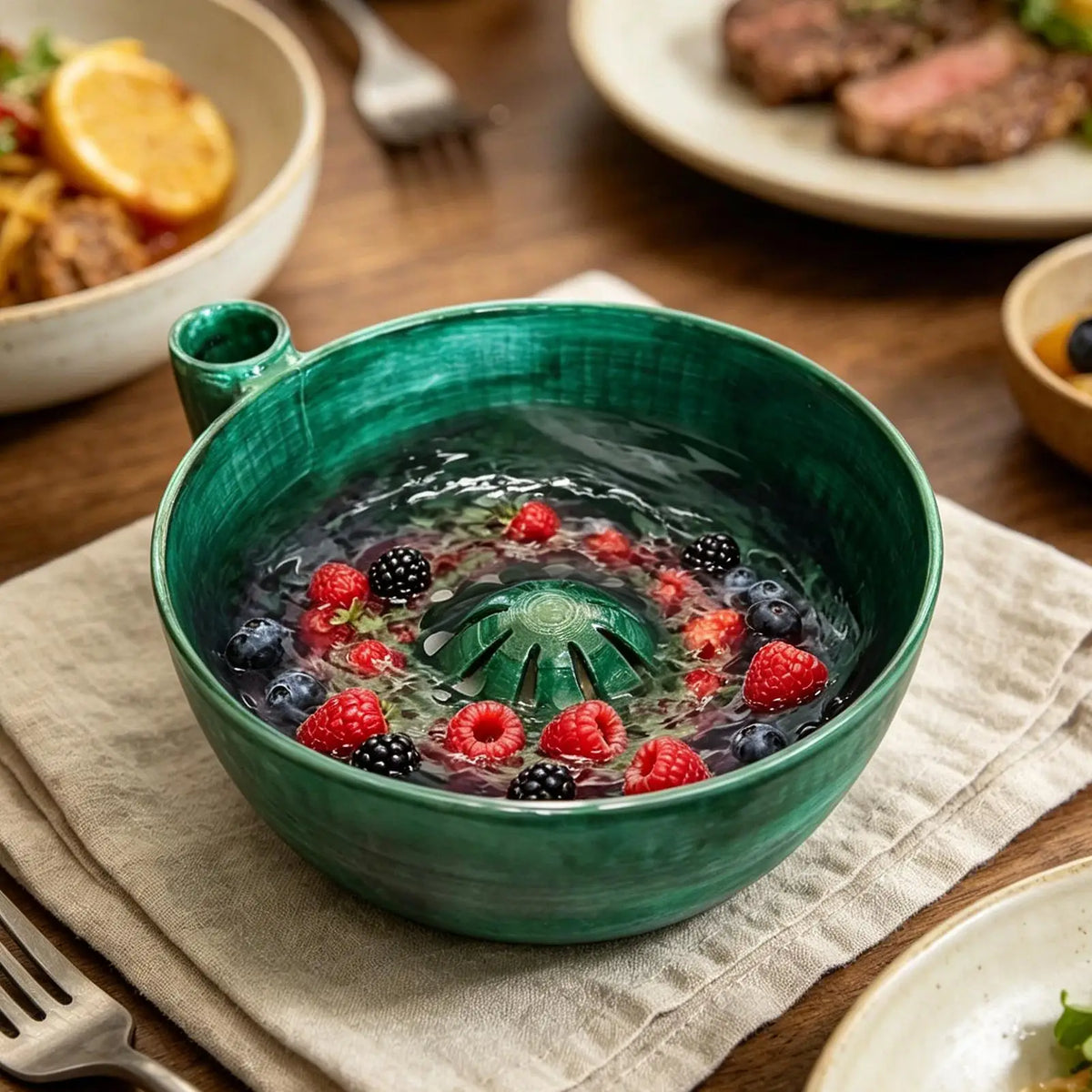 Berry Bowl Colander – Fruit Washing Bowl with Drainage Hole Fruit Washing Colander Axl