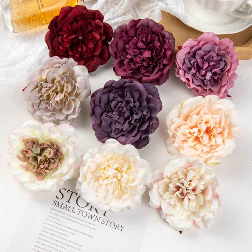 Silk Dahlia Peony Artificial Flowers 5/10 Pcs – Wedding Decor Artificial Flowers Axl