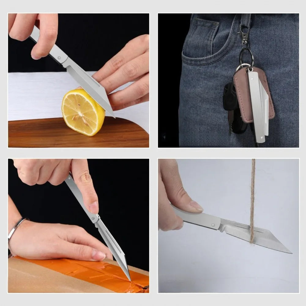Stainless Steel Folding Fruit Knife – Portable Pocket Knife Folding Pocket Knife Axl