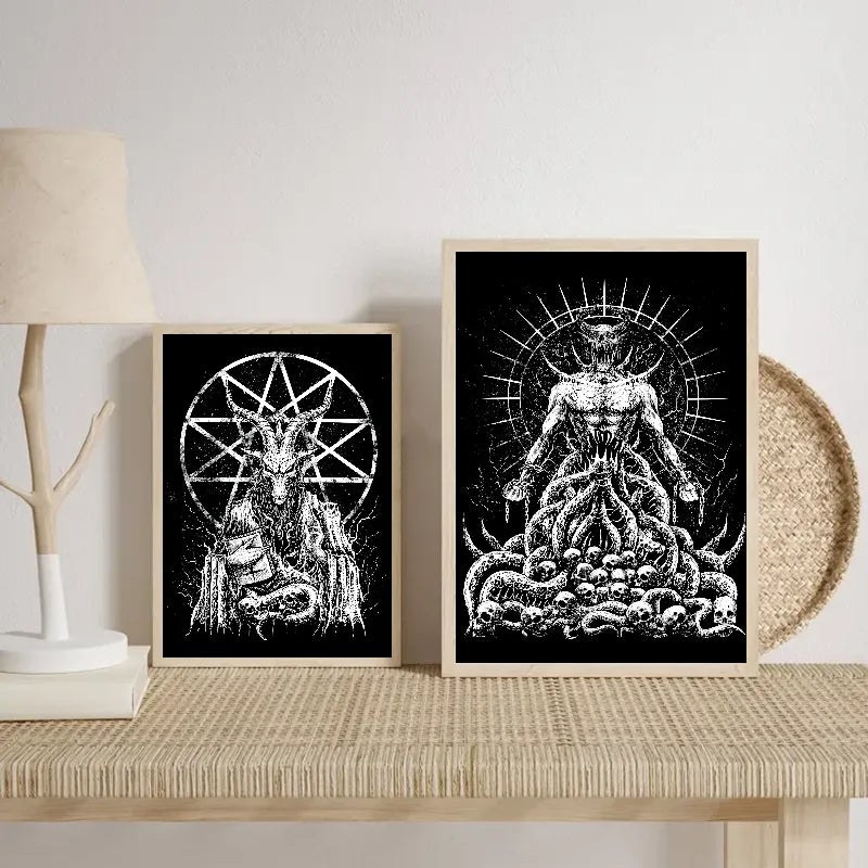 Gothic Satanic Wall Poster – Waterproof Self-Adhesive Art Sticker Wall Art Poster Axl