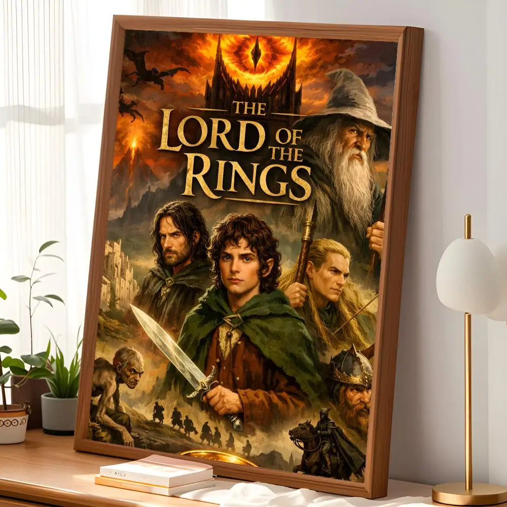 Lord of the Rings Self-Stick HD PVC Wall Poster – Waterproof Wall Art Poster Axl