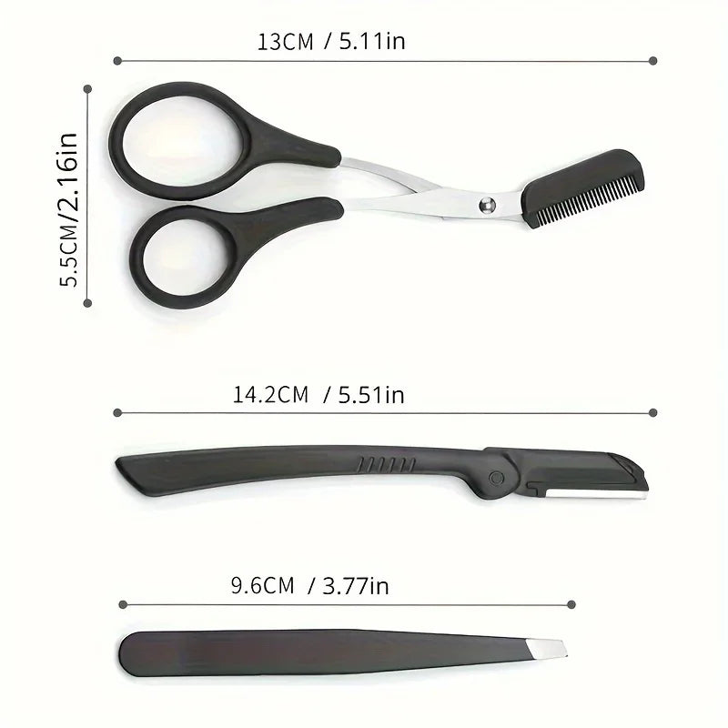 Eyebrow Grooming Razor Kit with Exfoliating Skin Tool Eyebrow Grooming Kit Axl