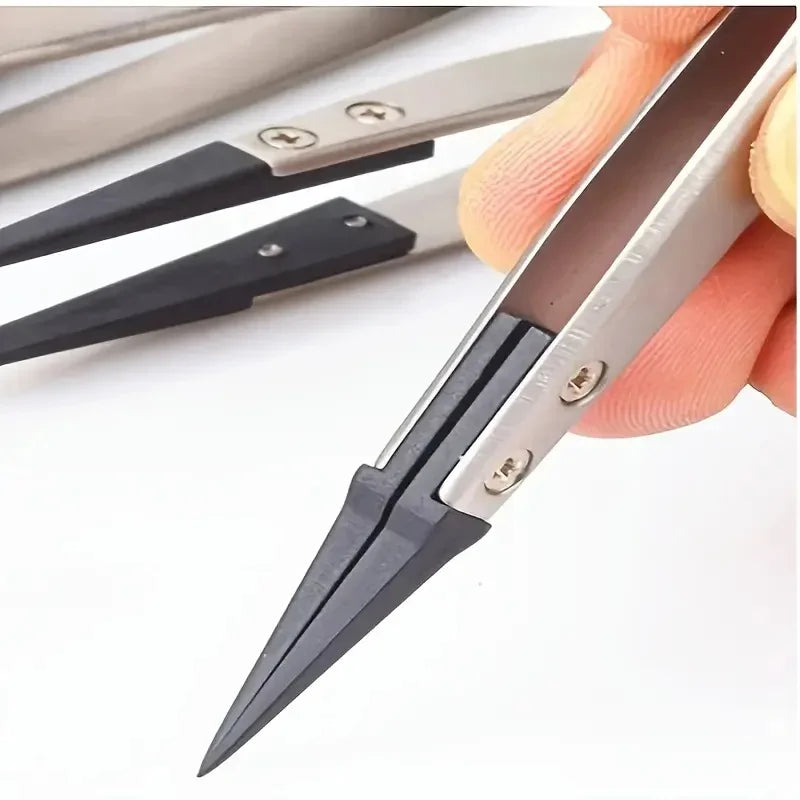 ESD-Safe Precision Tweezers | Anti-Static Stainless Steel Tool Precision Tweezers Axl