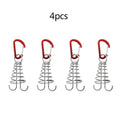 Stainless Steel Tent Wind Rope Buckle Hook Set – 4/6 Pack Tent Rope Hook Axl 4pcs