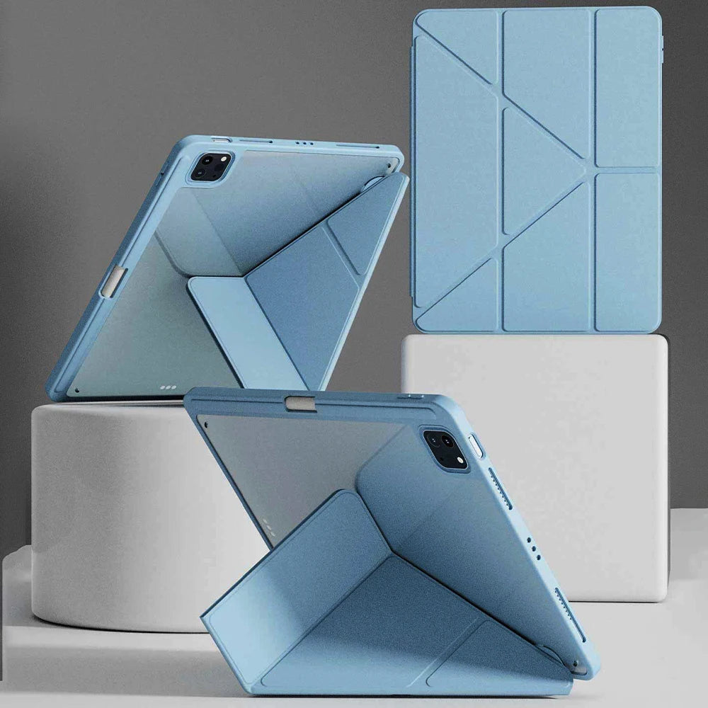 Transparent Acrylic iPad Case – Multi-Angle Stand & Pencil Holder Tablet Case & Stand Axl