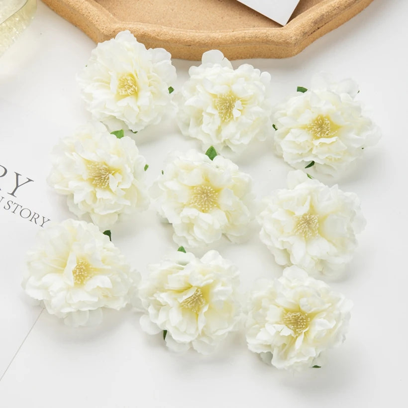 Silk Peony Artificial Flower Heads 10/30 Pcs – Wedding & Home Décor Artificial Flower Heads Axl color 5 10pieces