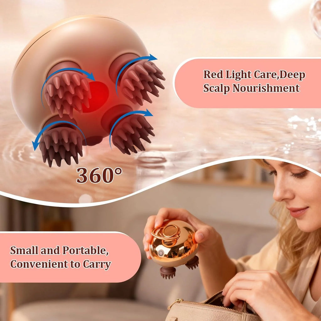 Electric Scalp Massager – IPX6 Waterproof, Rechargeable, 2 Speeds Electric Scalp Massager Axl