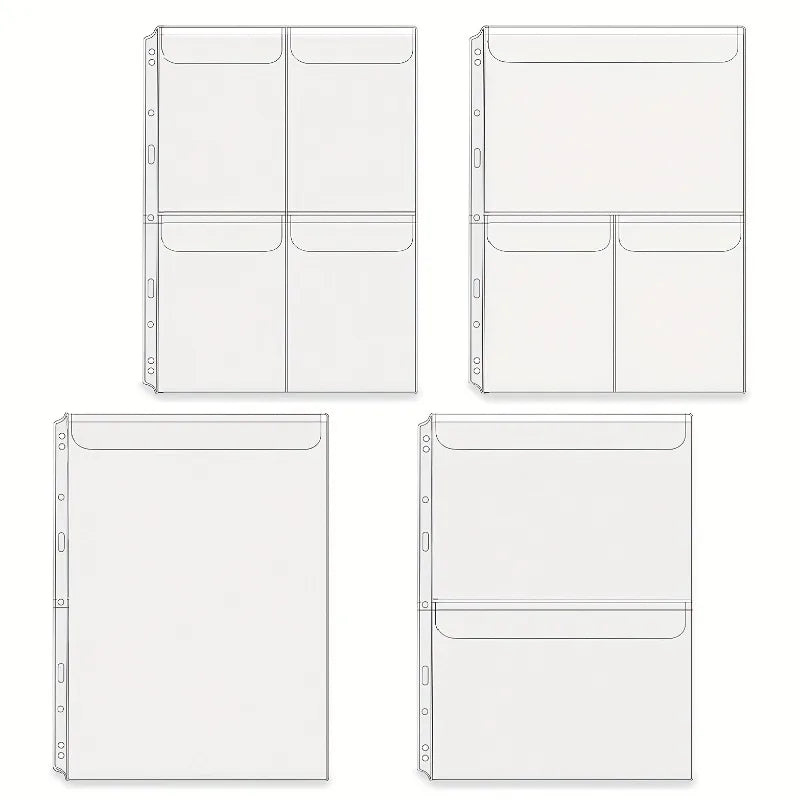 10-Pack A4 Folder Pockets – No-Zip Cash Envelopes & Budget Binder Folder Pocket Set Axl