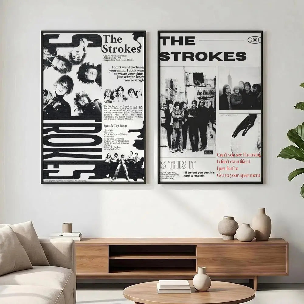 The Strokes Band HD Poster – Waterproof Sticky Wall Art Decor Music Band Poster Axl