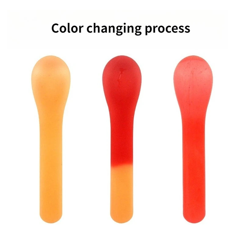 10-Pack Color-Changing Dessert Spoons – Temperature Sensitive Novelty Dessert Spoons Axl orange