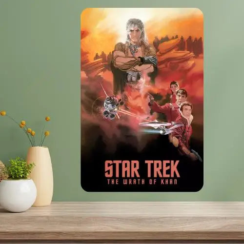 Star Trek II Wrath of Khan Metal Poster Sign | Vintage Wall Art Metal Wall Sign Axl aluminum sign aluminum 20x30cm