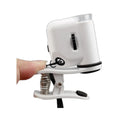 Mini Portable LED Pocket Microscope with Phone Holder Pocket Microscope Axl WHITE