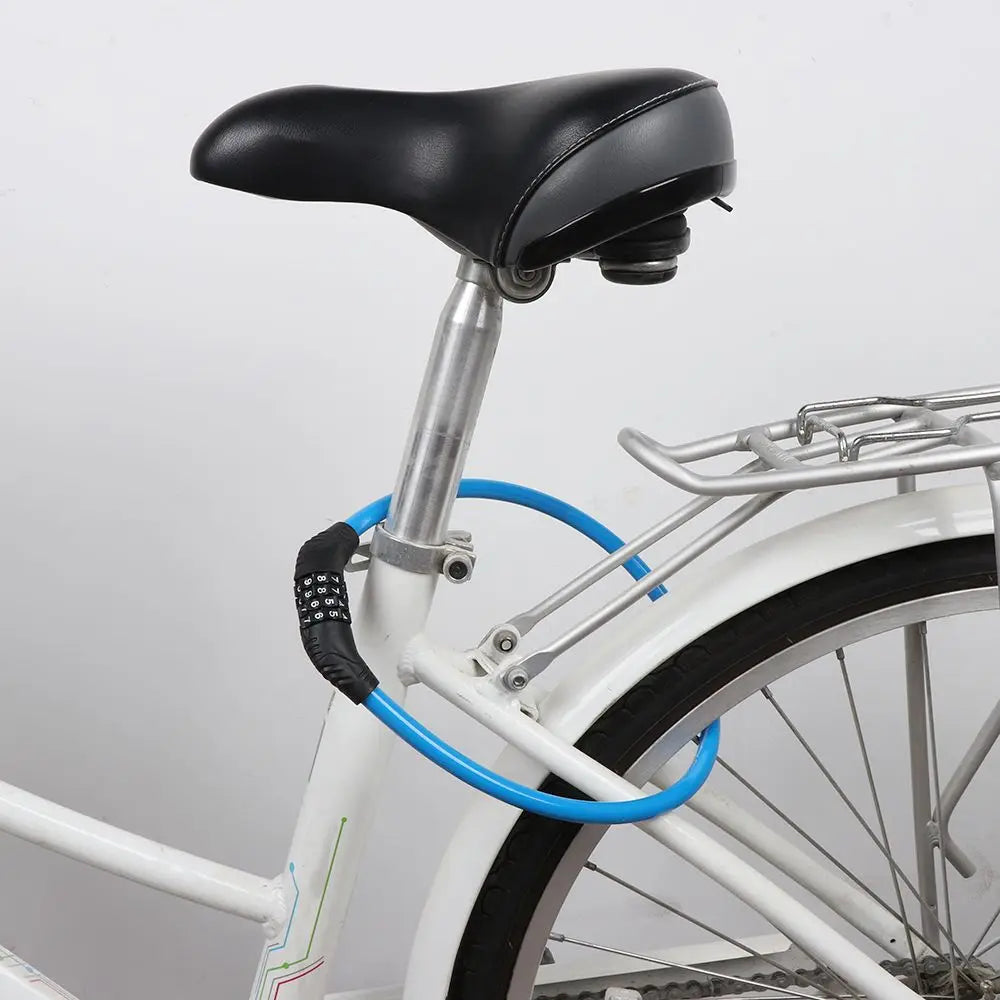 60cm Steel Cable Bike Lock – 4-Digit Combination Padlock Bicycle Cable Lock Axl