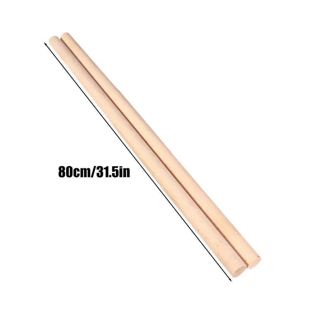 2-Pack Wooden Yoga Stick Pilates Stretching Bar | Posture Corrector Yoga Stretching Bar Axl 80cm