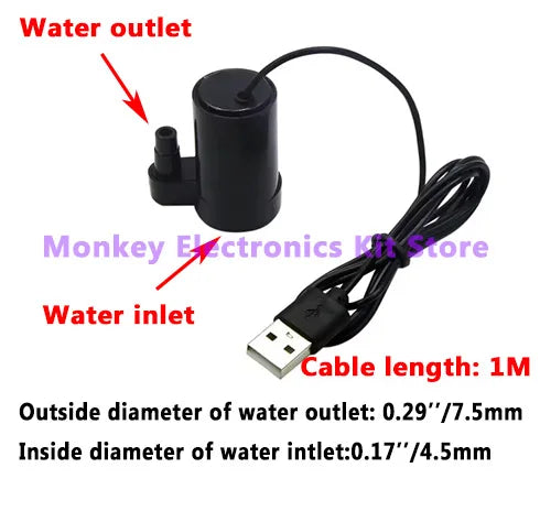 DC 3-5V USB Mini Brushless Submersible Water Pump | Aquarium Submersible Water Pump Axl
