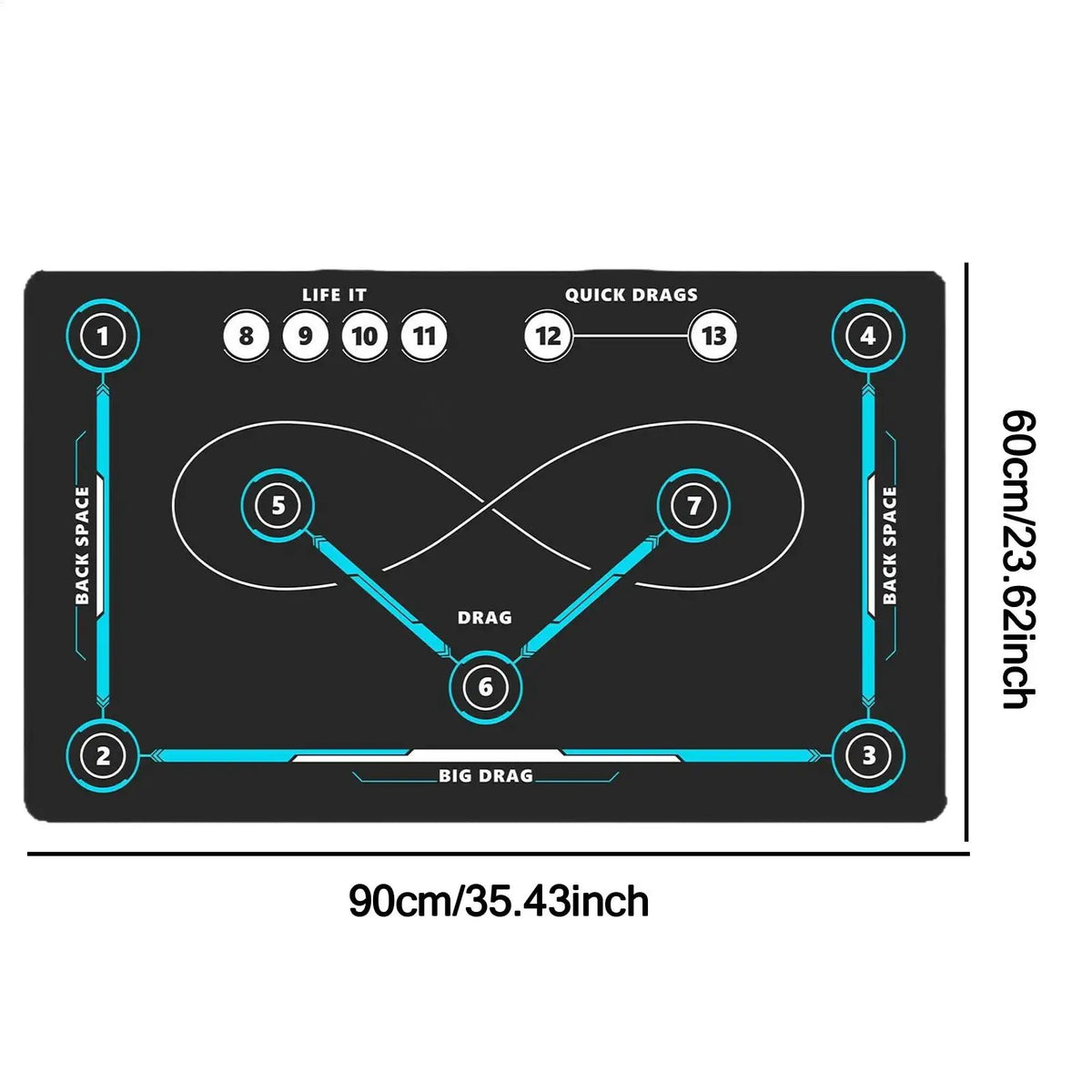 Non-Slip Hockey & Soccer Dribbling Training Mat | Indoor/Outdoor Sports Training Mat Axl