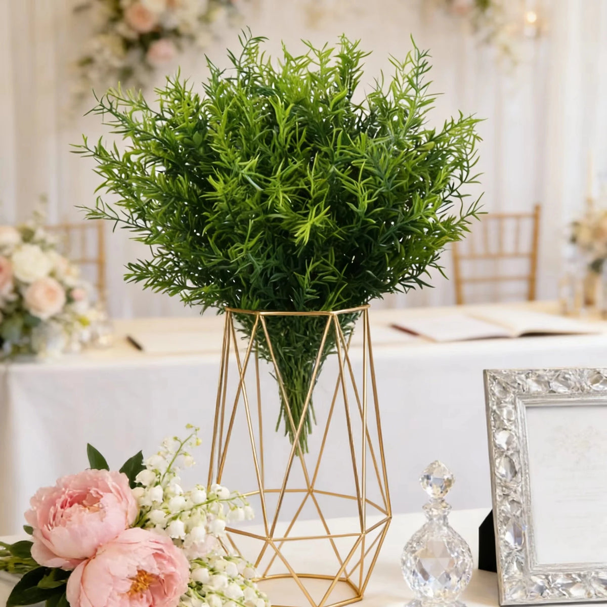 Artificial Lotus Flower Branch | Plastic Fake Plant Home Decor Artificial Flower Branch Axl