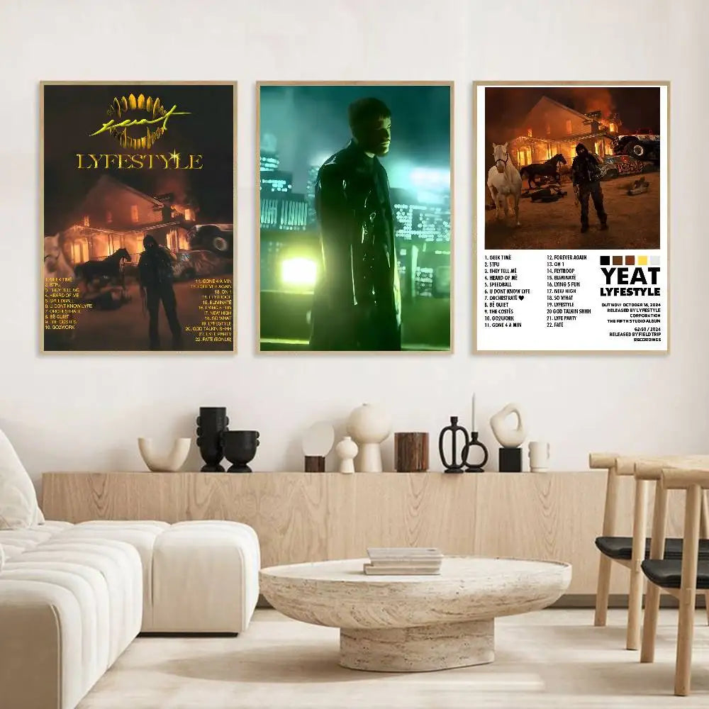 Yeat New Album HD Poster – Self-Adhesive Waterproof Wall Art Wall Art Poster Axl