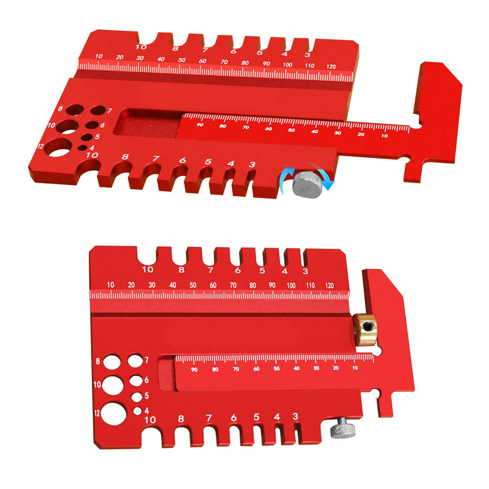 2-in-1 Woodworking Tenon Gauge & Caliper | Table Saw Jig Woodworking Measuring Jig Axl