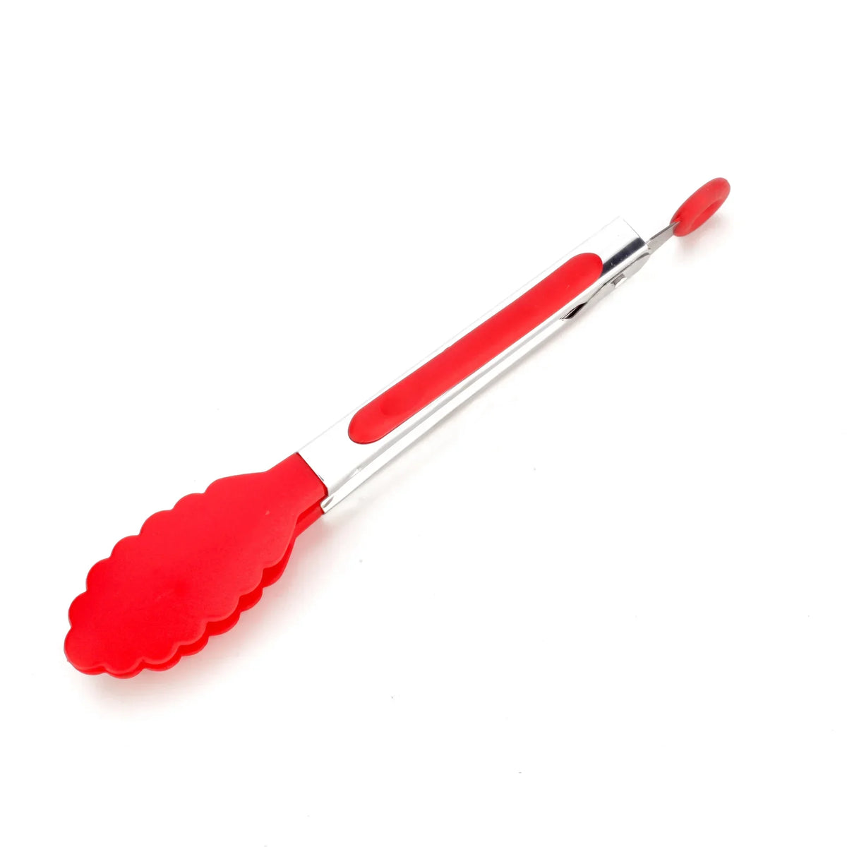 Stainless Steel Silicone Food Tongs – Heat-Resistant 2-Pack Kitchen Cooking Tongs Axl Red-632