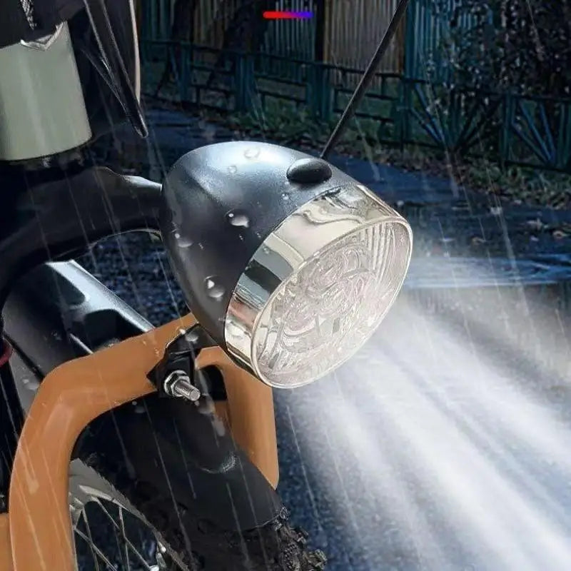 Retro Vintage 3 LED Bicycle Front Light – Night Riding Bike Headlight Axl
