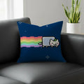 Cat Art Linen Cushion Cover | Sofa, Bedroom & Chair Pillow Decorative Cushion Cover Axl White6 40X40cm