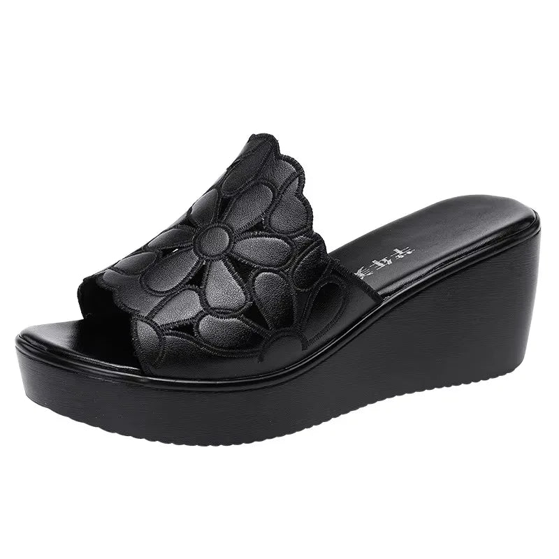 Women's Open Toe Wedge Platform Sandals – 6CM Hollow-Out Wedge Platform Sandals Axl
