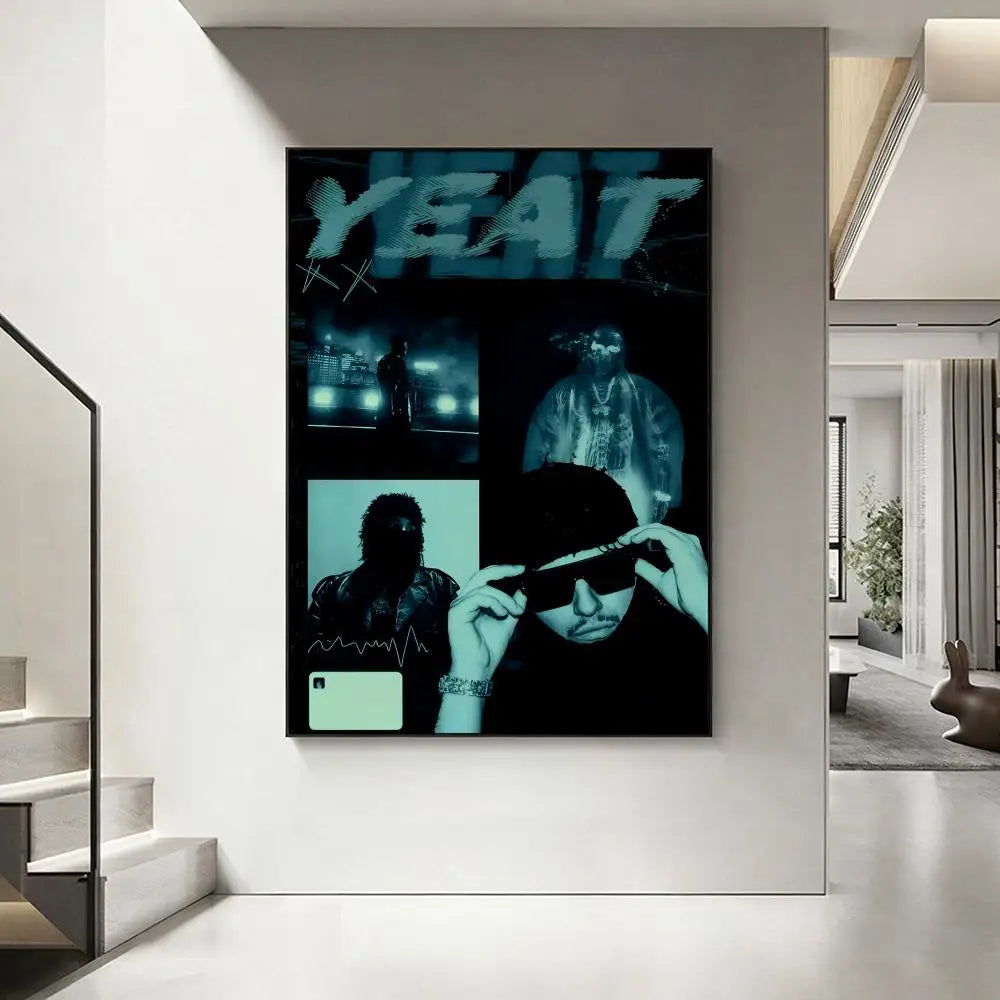 Yeat Rapper HD Poster – Aesthetic Wall Art Print | Home Decor Wall Art Poster Axl White11 50X70cmNoframe