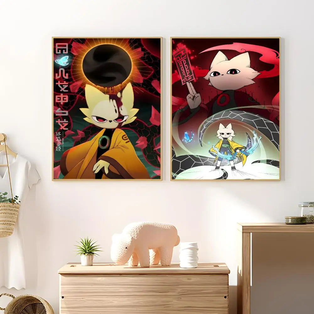 Nine Sols Game Poster – HD Waterproof PVC Wall Stickers Wall Poster Sticker Axl