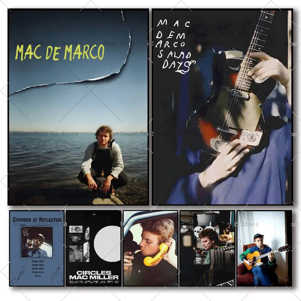 Mac DeMarco Poster – Self-Adhesive Wall Art Color Print Wall Art Poster Axl