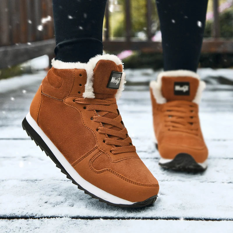 Women's Chunky Platform Ankle Snow Boots – Plush & Waterproof Women's Snow Boots Axl