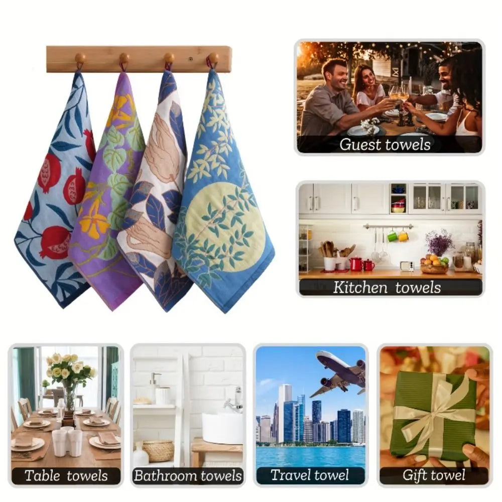 4-Layer Cotton Gauze Kitchen Towel – Quick Dry Hand Towel 34x40cm Kitchen Hand Towel Axl