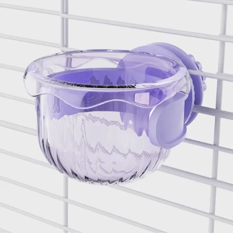Clear Splash-Proof Parrot Feeding Bowl | Cage Hanging Bird Feeder Bird Cage Feeder Axl