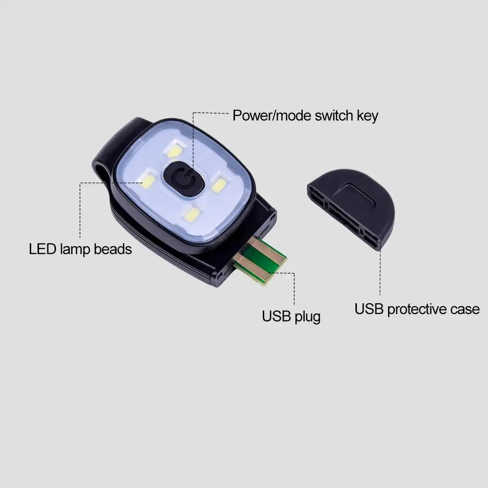 LED Clip-On Running Light – USB Rechargeable Warning Flashlight Clip-On Running Light Axl