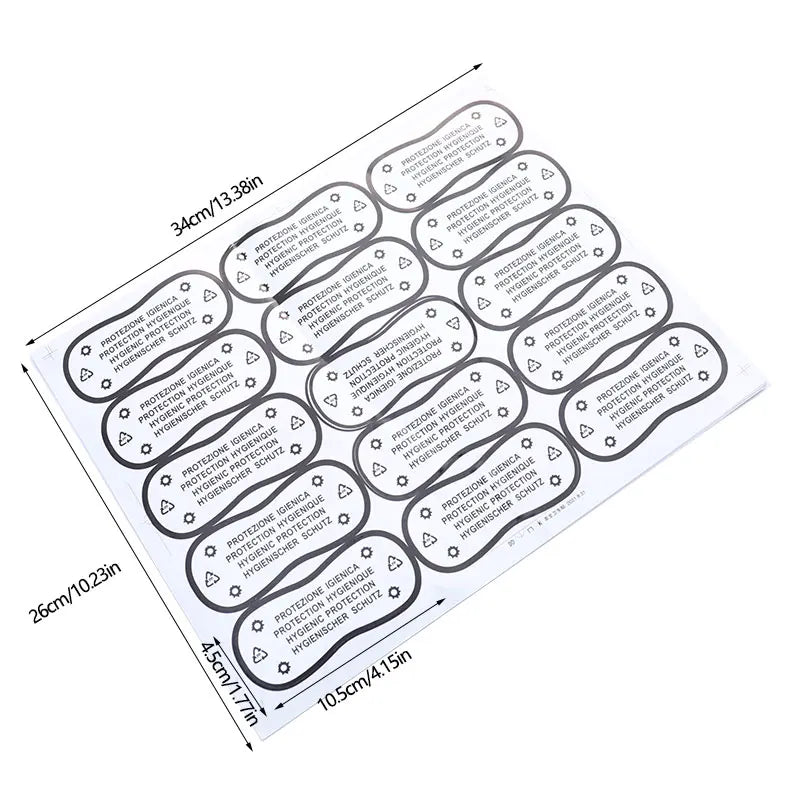 75pcs Clear Hygiene Label Stickers – Swimwear & Lingerie Try-On Hygiene Label Stickers Axl One Size 5sheets