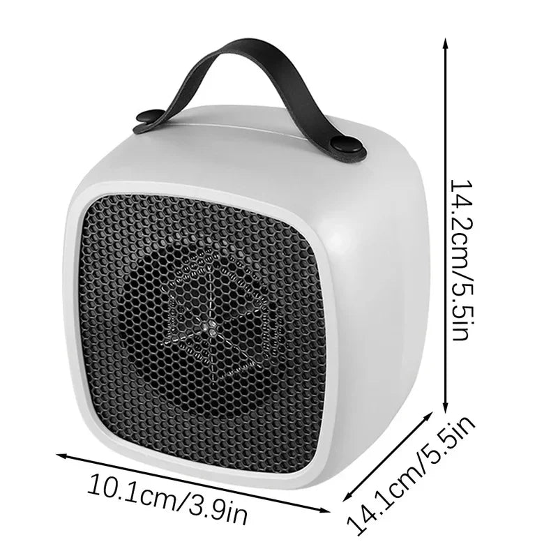500W PTC Ceramic Mini Heater – Quiet Portable Warm Air Fan Portable Space Heater Axl