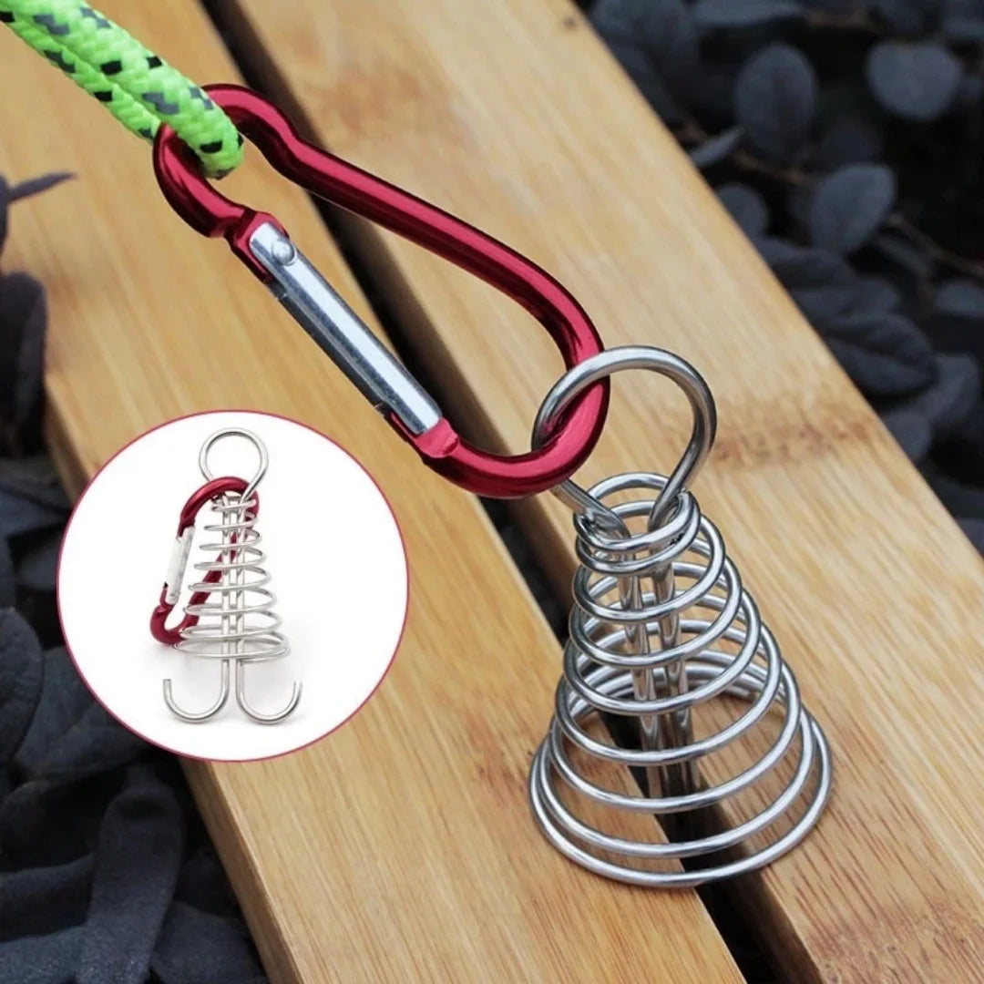 Stainless Steel Tent Wind Rope Buckle Hook Set – 4/6 Pack Tent Rope Hook Axl
