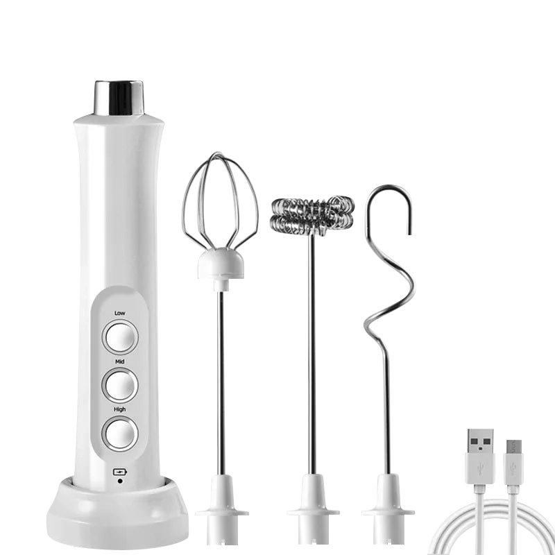 BALASHOV 3-in-1 Rechargeable Milk Frother & Drink Mixer Wand Electric Milk Frother Axl