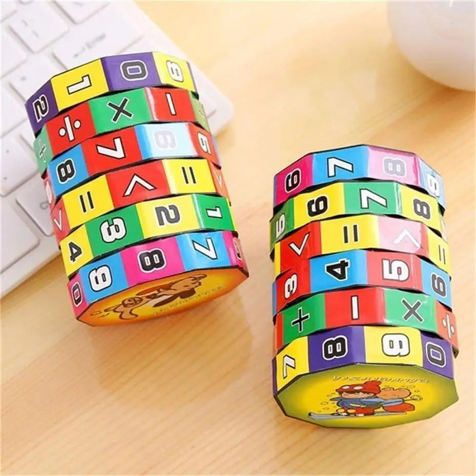 Kids Math Cylinder Puzzle Toy – Arithmetic Learning Game Math Learning Toy Axl