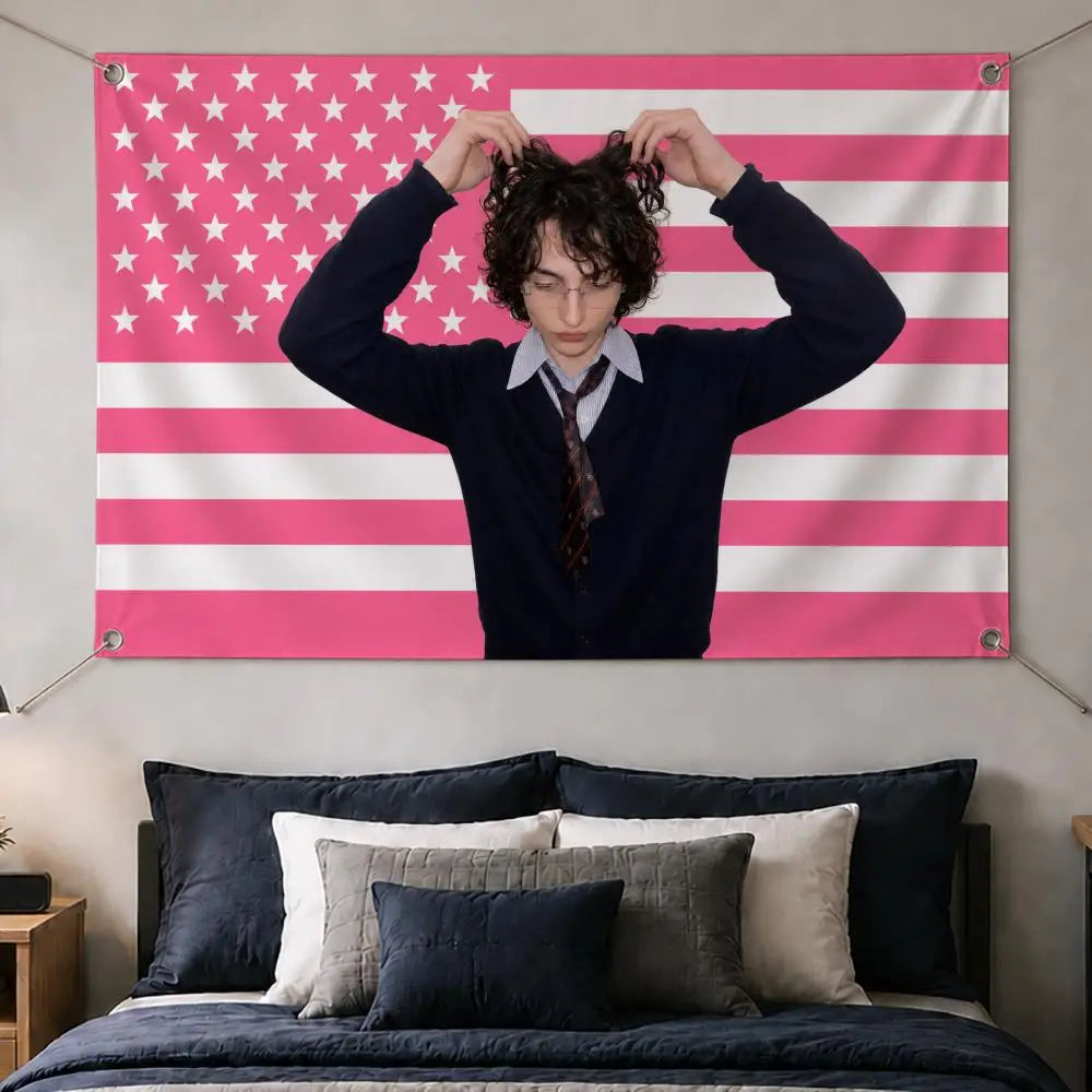 Finn Wolfhard Flag Banner – Wall Hanging Decor for Fans Wall Hanging Flag Axl