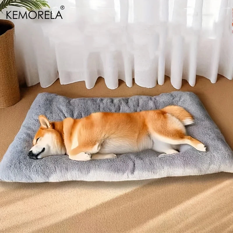 KEMORELA Extra Large Plush Dog Bed – Soft Pet Sofa Crate Mat Plush Dog Bed Axl