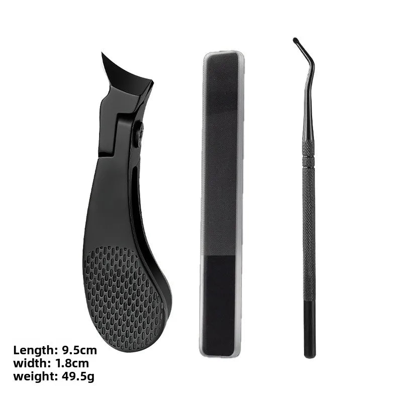 Penguin Nail Clipper – Wide Jaw Stainless Steel Toenail Cutter Nail Clipper Axl Black Penguin Black