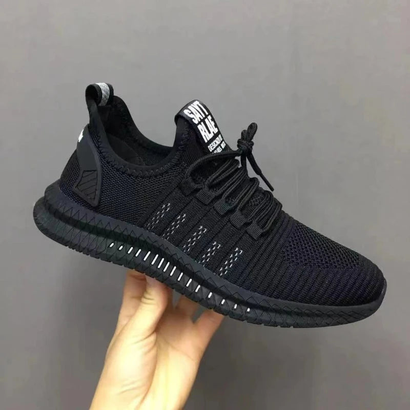 YBQJOO Men's Breathable Mesh Casual Sneakers – Lightweight Men's Casual Sneakers Axl black 39